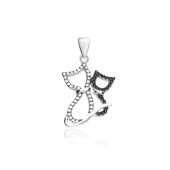 Pandantiv argint pisicute cu cristale DiAmanti TE6017 X-AS